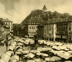 Main Square, Graz, Steiermark, Østerrike, c1935.