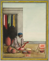 Mannsfargingsklut, tidlig på 1830-tallet.