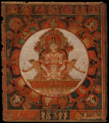 Mandala av Chandra, måneguden, sent på 1300-tallet - begynnelsen av 1400-tallet.