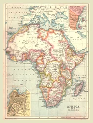 Kart over Afrika, 1902.