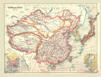 Kart over Kina og Japan, 1902