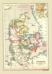 Kart over Danmark, 1902.