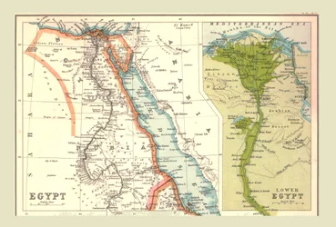 Kart over Egypt, 1902.