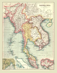 Kart over videre India, 1902.
