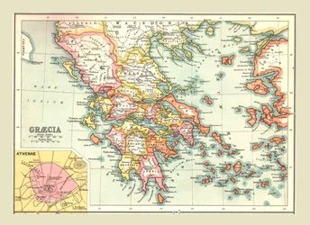 Kart over Graecia, 1902.