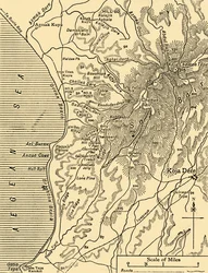 Kart over Sari Bair, halvøya Gallipoli, første verdenskrig, 1915, c1920.