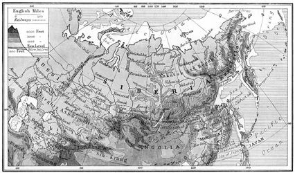 Kart over Sibir, c1923