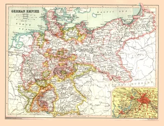 Kart over det tyske riket, 1902.