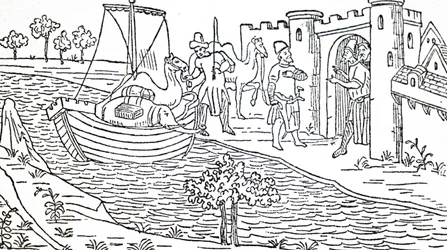 Marco Polo og onklene hans ankommer Hormuz.