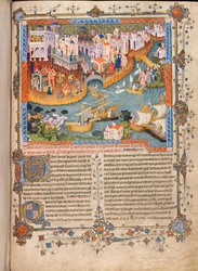 Marco Polos avgang fra Venezia i 1271 Fra Marco Polos Travels, ca 1400