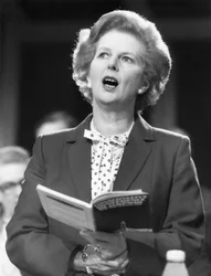 Margaret Thatcher , britisk politiker, ca 1980-tallet