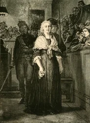 Marie Antoinette forlater det revolusjonære domstolen, 1793, 1890.