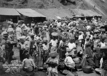 Markedsscene, Sierra Leone, 1900-tallet