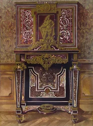 Marquery-skap med dekor i forgylt bronse, av AndrÚ Charles Boule, 1903