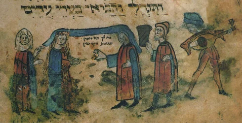 Ekteskap. Haggadah, midten av det 15. århundre.