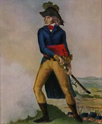 Marskalk Bernadotte 1763-1844. Gravering etter en tegning av Hilaire Le Dru, 1934.