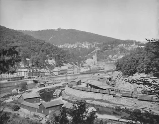 Mauch Chunk, Pennsylvania, viser Mount Pisgah, c1897.