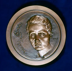 Medalje til minne om Marie Sklodowska Curie, polskfødt fransk fysiker, 1967