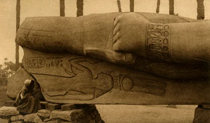 Memphis - The Colossal Statue of Rameses II Detail, c1918-c1939.