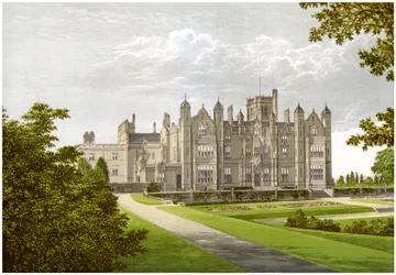 Merevale Hall, Warwickshire, hjemmet til Dugdale-familien, c1880