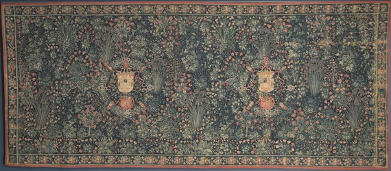 Millefleurs-teppe med Medici-våpenskjold, 1520-tallet.