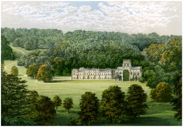 Milton Abbey, Dorset, hjemmet til Baron Hambro, c1880
