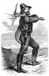 Gruveprospektør i de californiske gullfeltene, 1853