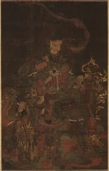 Monju og ledsagere, 1200-tallet.