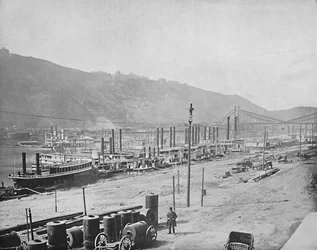 Monongahela Wharf, Pittsburgh, Pennsylvania, c1897.