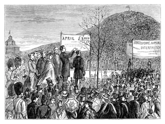 Mr Phelps plantet Shakespeares Oak ved Primrose Hill, London, 1864 sent på 1800-tallet