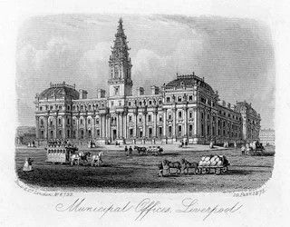 Kommunale kontorer, Liverpool, 10. februar 1875
