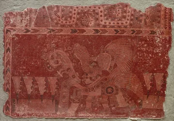 Veggmaleri med Elite Hann- og Maguey-kaktusblader, 500-550.