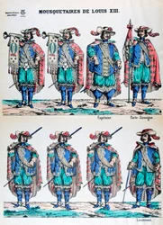 Musketerer av Louis XIII, 1600-tallet 1800-tallet