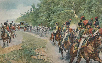Napoleons reisemåte, c1800, 1896.