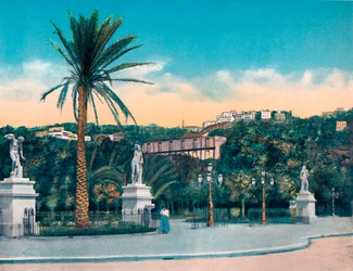 Napoli - Inngang til Villa Comunale, c1900.