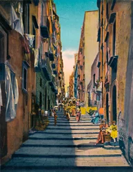 Napoli - Pallonetti Santa Lucia, ca 1900.
