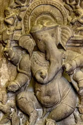Indias nasjonalmuseum, Delhi. Relieff av Ganesh. Detalj. India.