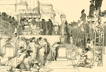 Neros fakler - brenning av kristne i Roma, 1890.