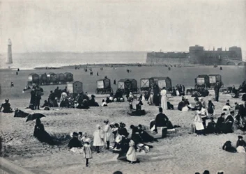 New Brighton - Viser havnen og fyret, 1895