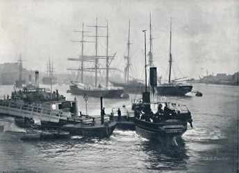 Newcastle-On-Tyne - Utsikt over Tyne, 1895