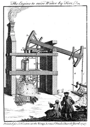 Newcomen dampmaskin, 1747