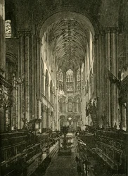 Norwich katedral. The Choir, Looking East, 1898.