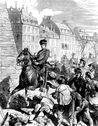 Okkupasjon av Paris av tyskerne etter den fransk-prøyssiske krigen, februar 1871 c1880