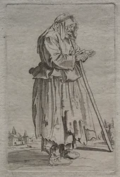 Gammel tiggerkvinne, 1600-tallet.