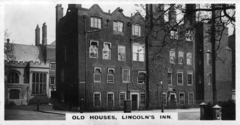 Old Houses, Lincolns Inn, London, ca 1920-tallet