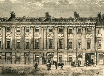Gamle hus i Great Queen Street, South Side, 1850, 1881.