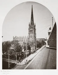 Old Trinity Church, New York City, New York, USA, ca 1865