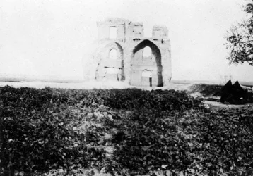 Gammel ruin ved bredden av elven Tigris, Mosul, Mesopotamia, 1918