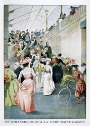 En søndag kveld på Saint Lazare Station, 1901