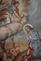 Vår Frue av Assumpsjon kirke. Jesus ber i Getsemani Cordon Frankrike